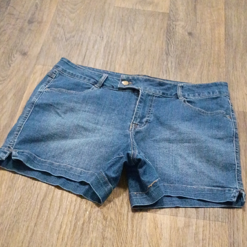 d. jeans Dark Blue Denim Casual Shorts